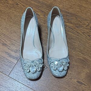 Miu miu glittered crystal shoes size 37